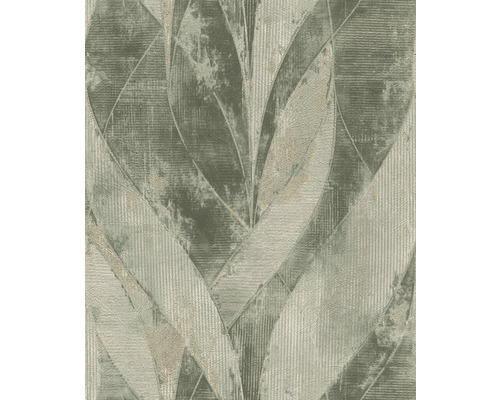 Papier peint intissé 520057 Concrete feuilles vert Papier peint avec motif de feuilles