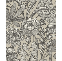 Vue détaillée d''un papier peint textile avec motif floral