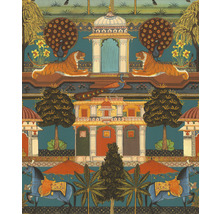Papier peint intissé 746211 Indian Style maisons multicolore