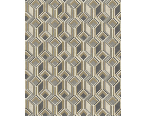 Papier peint intissé 746532 Indian Style graphique bleu Papier peint à motif géométrique de losanges