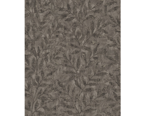 Papier peint intissé 315059 Factory V motif feuille gris Papier peint avec motif de feuilles
