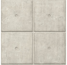 Papier peint imitation béton avec motif carré