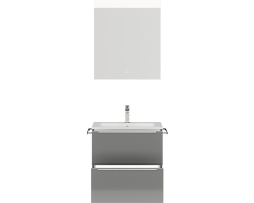 Meuble-lavabo de salle de bains avec meuble sous-vasque et miroir