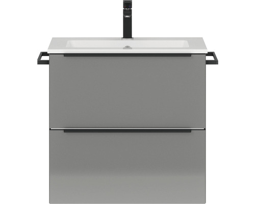 Waschtischunterschrank mit zwei Schubladen, Waschbecken und Armatur