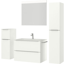 Badezimmersatz mit Waschtisch, Spiegelschrank und Hochschrank