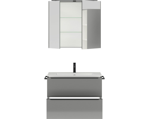 Badezimmer Waschtisch mit Unterschrank und Spiegelschrank