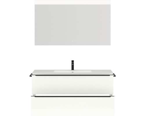 Combinaison de meuble-lavabo avec miroir et lavabo