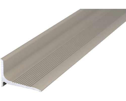 Profilé de finition aluminium aspect acier inoxydable anodisé 13x20x2500 mm