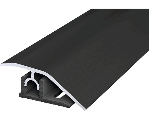 Anpassungsprofil Aluminium Schwarz eloxiert 10x44x2700 mm Bodenprofil aus Aluminium