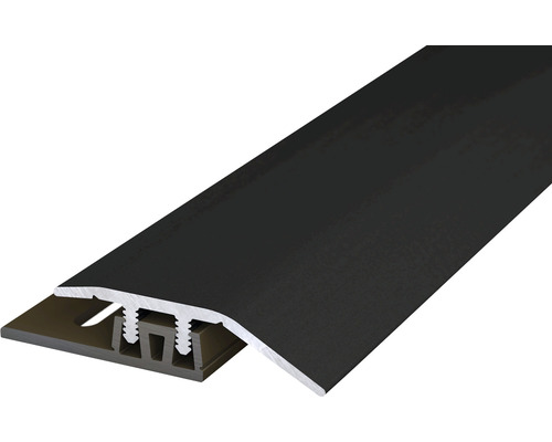 Anpassungsprofil Aluminium Schwarz eloxiert 6x34x2700 mm Übergangsprofil aus Aluminium zur Bodenverlegung