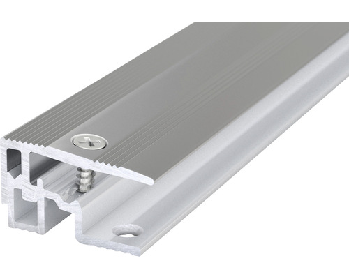 Abschlussprofil Aluminium Edelstahl eloxiert 15x28x1000 mm Aluminium Übergangsprofil mit Schrauben