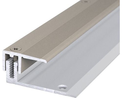 Profilé de finition aluminium aspect acier inoxydable anodisé 13x50x1000 mm