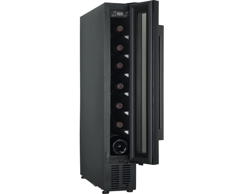 Weinlagerschrank mit Glastür und Flaschen