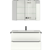 Waschtisch mit Waschbeckenunterschrank und Spiegelschrank für das Badezimmer