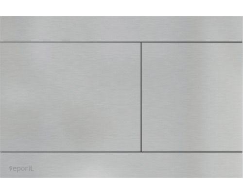 Betätigungsplatte veporit Twin 2.02. Platte aluminium matt / Taster aluminium matt