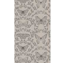 Papier peint avec papillons et motif floral