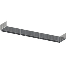 Illustration eines modularen Pontonsystems mit Geländer