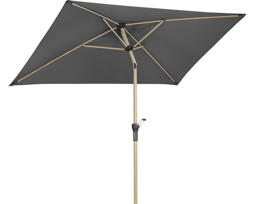 Parasol à manivelle Ø 230 mm polyester (PES) anthracite