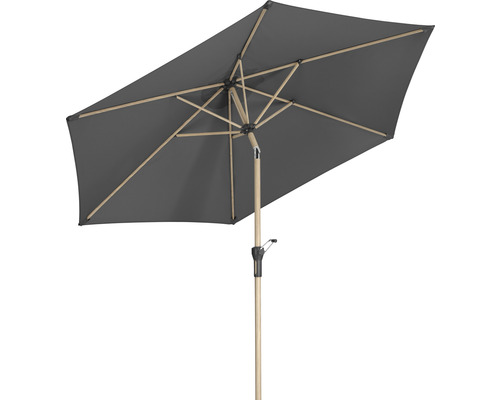 Parasol à manivelle Ø 270 mm polyester (PES) anthracite