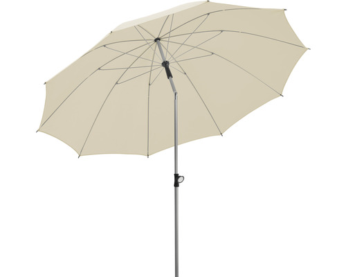 Parasol à mât central Ø 220 cm polyester (PES) naturel