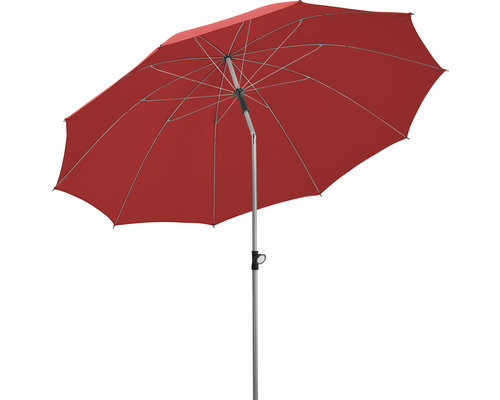Parasol à mât central Schneider Locarno Ø 220 cm polyester (PES) rouge