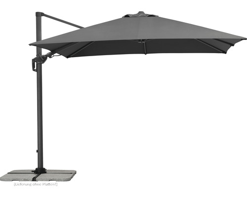 Parasol déporté Schneider Rhodos Twist Ø 300 cm polyester (PES) anthracite