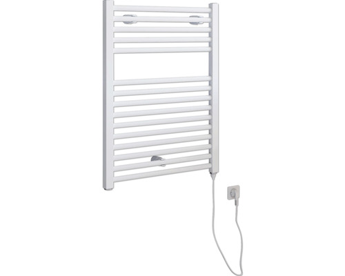 Chauffe-serviettes électrique SCHULTE Turbo résistance chauffante à droite 50 x 69,5 cm 300 W avec fiche à contact de protection blanc