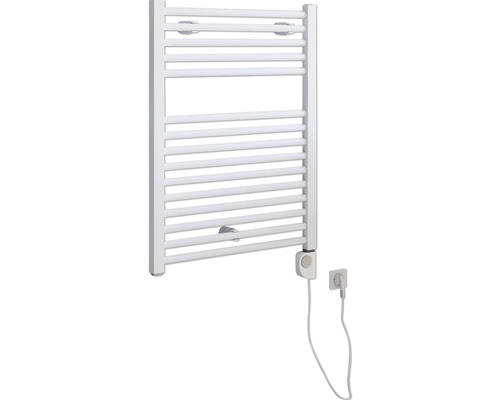 Chauffe-serviettes électrique SCHULTE Turbo résistance chauffante à droite 50 x 69,5 cm 300 W avec résistance chauffante 3 réglable blanc