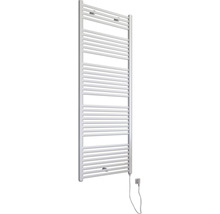 Chauffe-serviettes électrique SCHULTE Turbo résistance chauffante à droite 60 x 169,5 cm 900 W avec fiche à contact de protection blanc