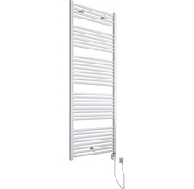 Chauffe-serviettes électrique SCHULTE Turbo résistance chauffante à droite 60 x 169,5 cm 900 W avec résistance chauffante 3 réglable blanc