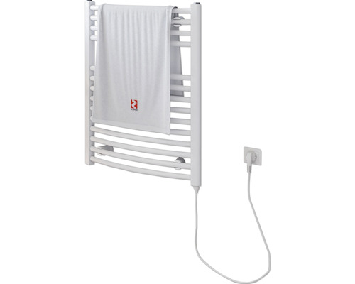 Chauffe-serviettes électrique SCHULTE Europa résistance chauffante à droite 50 x 69,5 cm 300 W avec fiche à contact de protection blanc