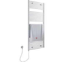 Chauffe-serviettes électrique SCHULTE Europa résistance chauffante à gauche 60 x 153,5 cm 600 W avec fiche à contact de protection blanc