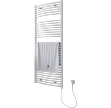 Chauffe-serviettes électrique SCHULTE Europa résistance chauffante à droite 60 x 153,5 cm 600 W avec fiche à contact de protection blanc