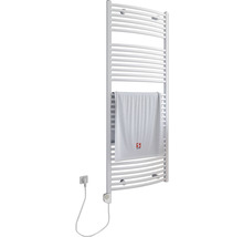 Chauffe-serviettes électrique SCHULTE Europa résistance chauffante à gauche 60 x 153,5 cm 600 W avec résistance chauffante 3 réglable blanc