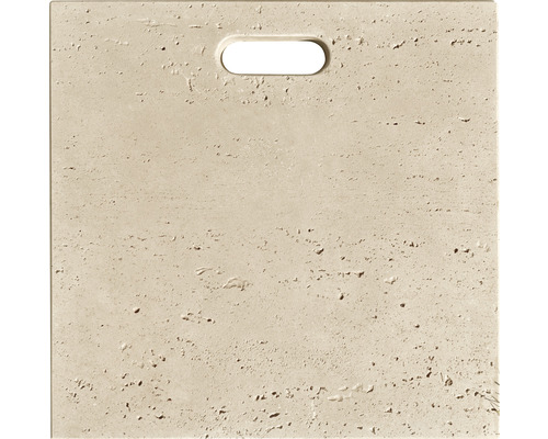 Dalle en travertin avec trou de préhension