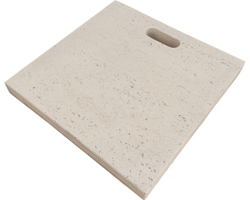 Dalle de jardin carrée en travertin avec poignée