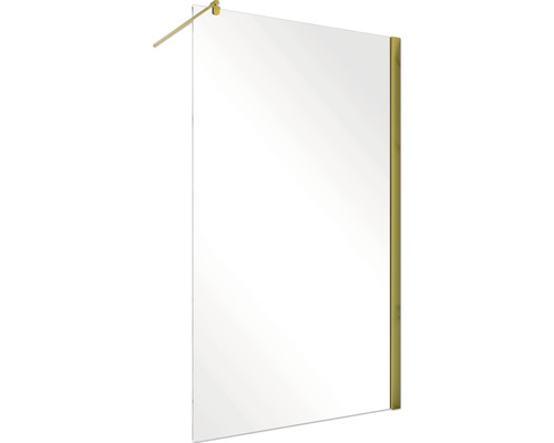 Duschwand aus Glas mit Haltestange