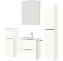 Badezimmersatz mit Waschtischunterschrank, Spiegelschrank und Hochschrank