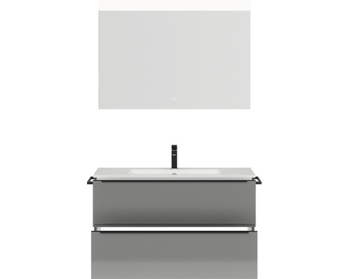 Meuble-lavabo de salle de bain avec meuble sous-vasque et miroir