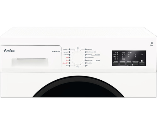 Panneau de commande du sèche-linge Amica avec programmes et réglages