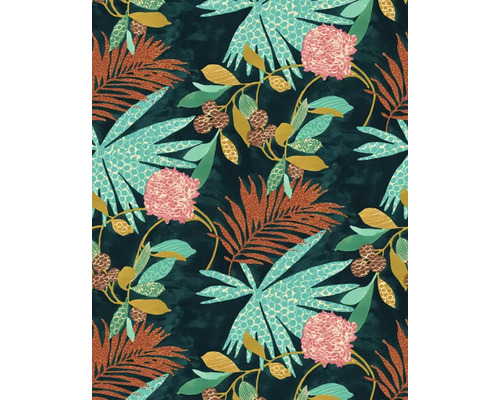 Papier peint panoramique intissé 31860 feuilles 212 x 270 cm Papier peint avec motif floral et feuilles tropicales