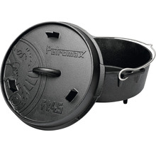 Petromax Feuertopf aus Gusseisen mit Deckel und Tragegriff