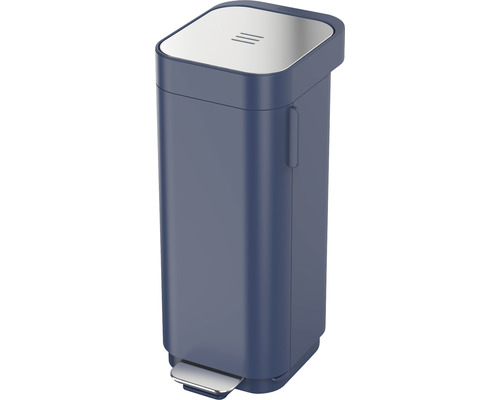 Poubelle à pédale avec couvercle rabattable Joseph & Joseph Porta 40 l bleu Poubelle à pédale en plastique et métal