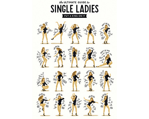 Postkarte Single Ladies 10,5x14,8 cm