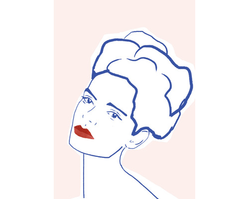 Postkarte Girl With Red Lips 10,5x14,8 cm