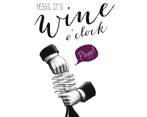 Postkarte Wine O'Clock 10,5x14,8 cm