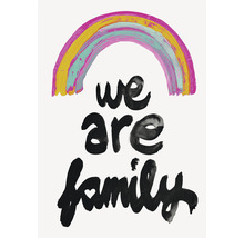 Illustration avec arc-en-ciel et le texte Nous sommes une famille