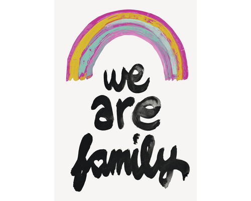 Illustration avec arc-en-ciel et le texte Nous sommes une famille