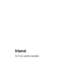Illustration mit der Definition von Freundschaft: Keine Worte nötig.