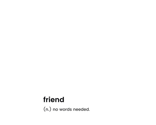 Illustration mit der Definition von Freundschaft: Keine Worte nötig.